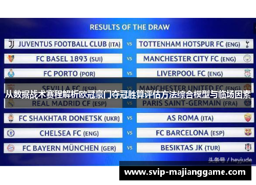 从数据战术赛程解析欧冠豪门夺冠胜算评估方法综合模型与临场因素